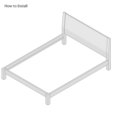 Universal Bed Centre Support Rail Kit with Wooden Feet for Flat Slats