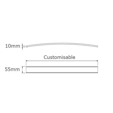 55mm x 10mm (1cm) Beech Sprung Bed Slats (Any Length)