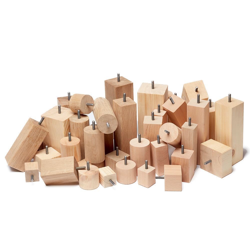 Solid Oak, Beech, and Pine Furniture Feet Available