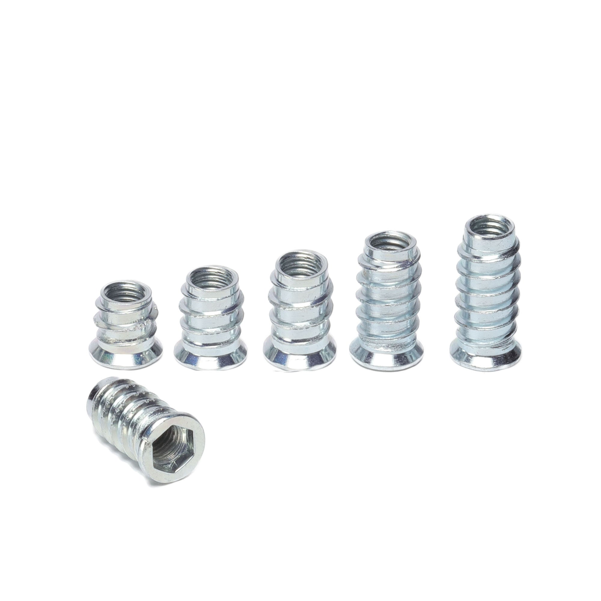 Steel Threaded Inserts for composite materials, hardwood and plywood (M4, M5, M6, M8 and M10)