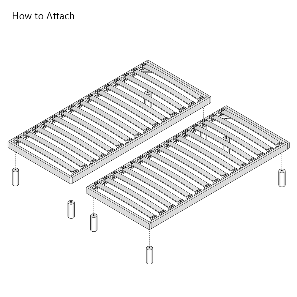 Malm slatted bed base outlet