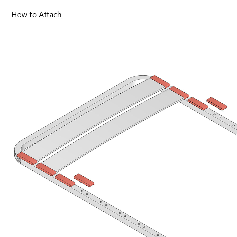 100mm x 8mm Sprung Bed Slat Holder | 2 Prong (38mm Prong Centres)