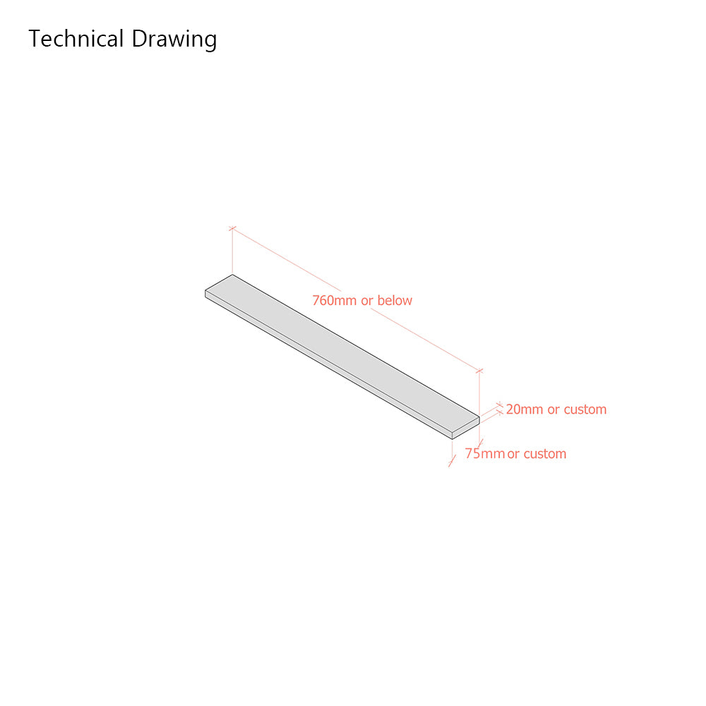 Solid Beech Bed Slats for Small Single 2ft 6 Bed Frames - Individual