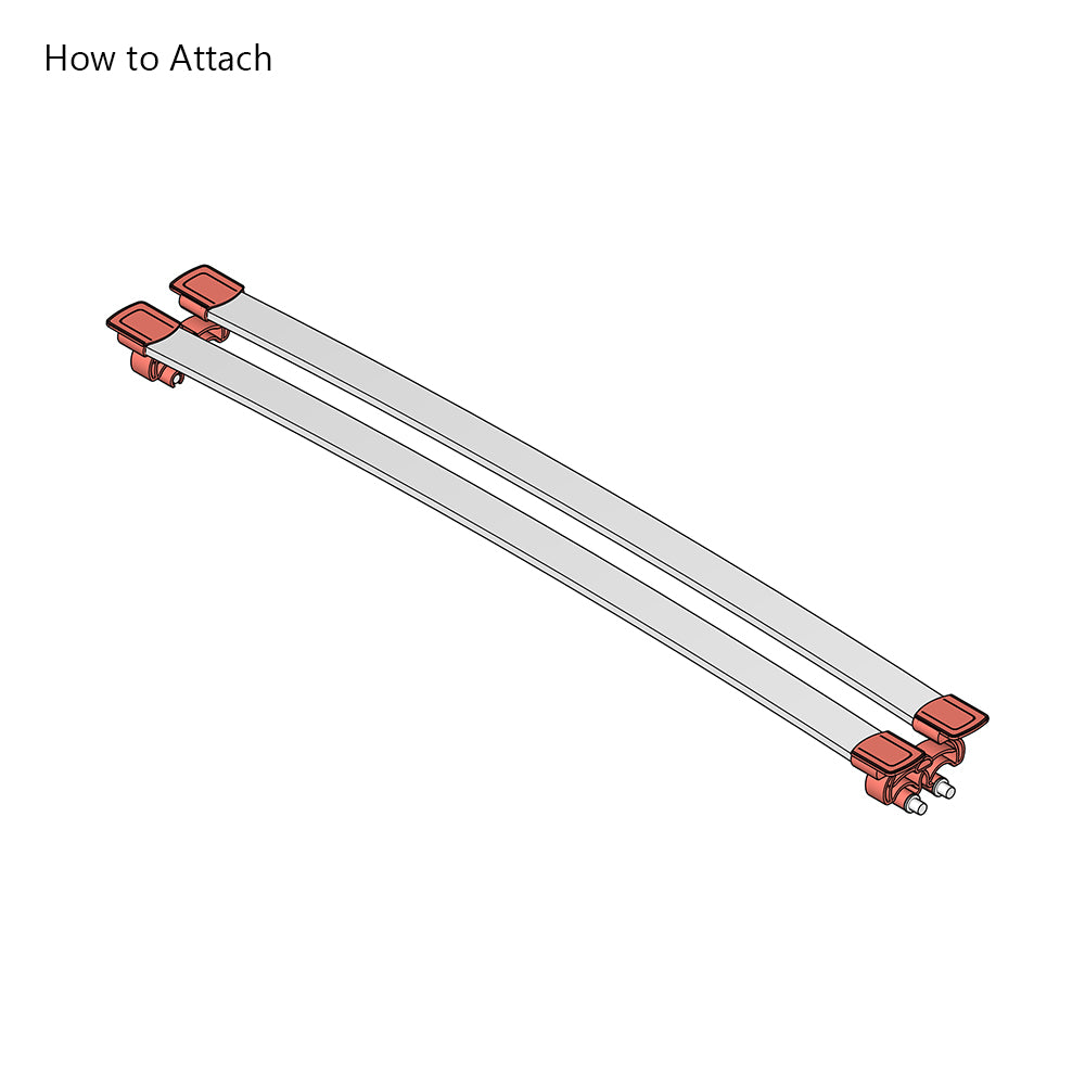 38mm x 8mm Twin Pocket Interactive Sprung Bed Slat Holders | 2 Dowel Attachment
