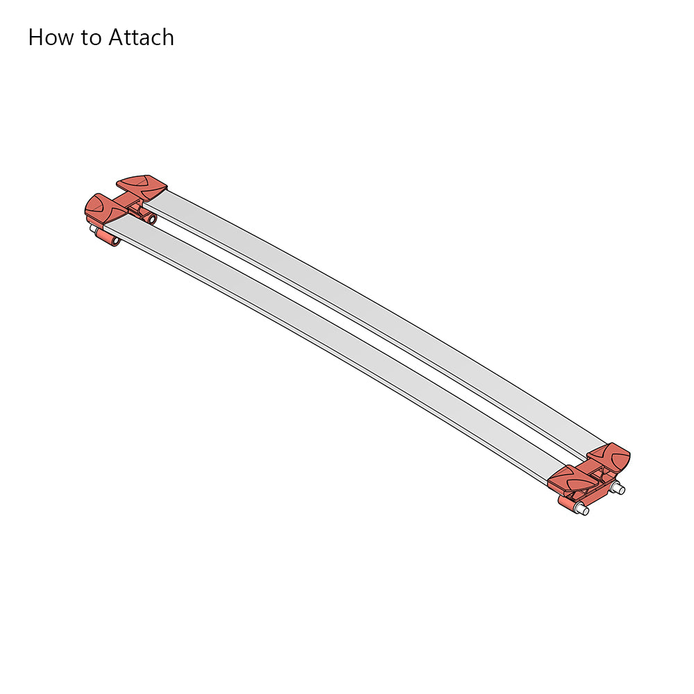 38mm x 8mm Twin Pocket Sprung Bed Slat Holders | 2 dowel attachment
