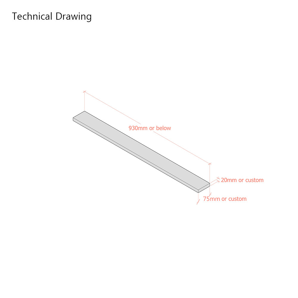 Solid Beech Bed Slats for Single 3ft Bed Frames - Individual