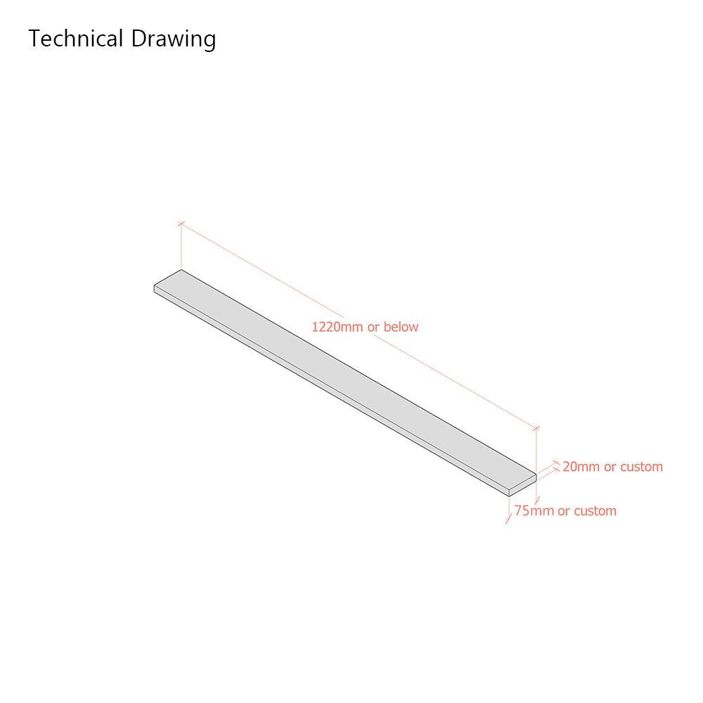 Solid Beech Bed Slats for Small Double 4ft Bed Frames - Individual
