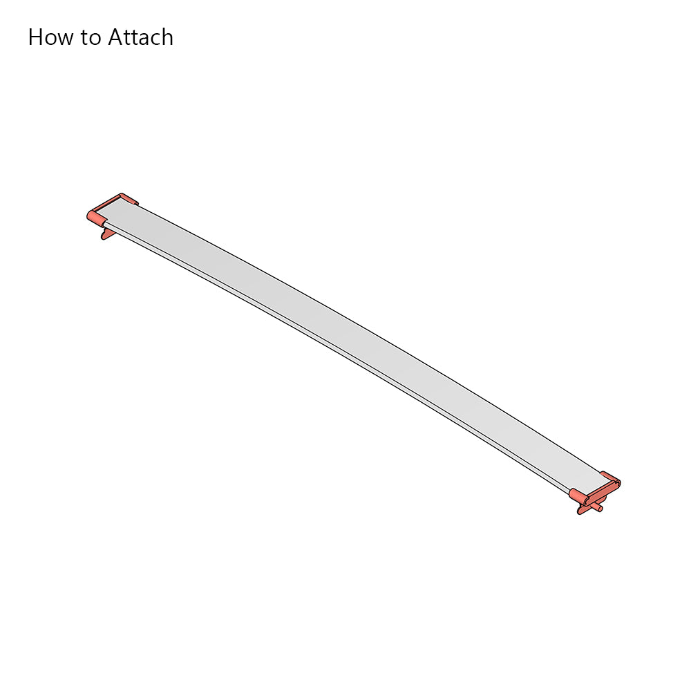 53mm x 8mm Single Pocket Sprung Bed Slat Holders with Single Dowel attachment