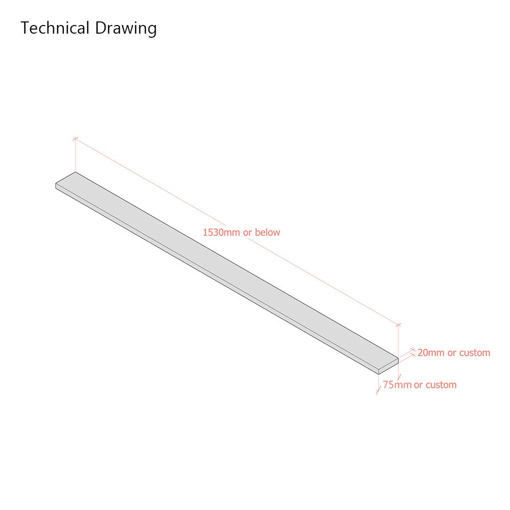 Solid Beech Bed Slats for King-size 5ft Bed Frames - Individual