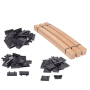 63mm x 8mm Double Row Sprung Bed Slat Kit with Side and Centre Holders for Metal Tubular Bed Bases