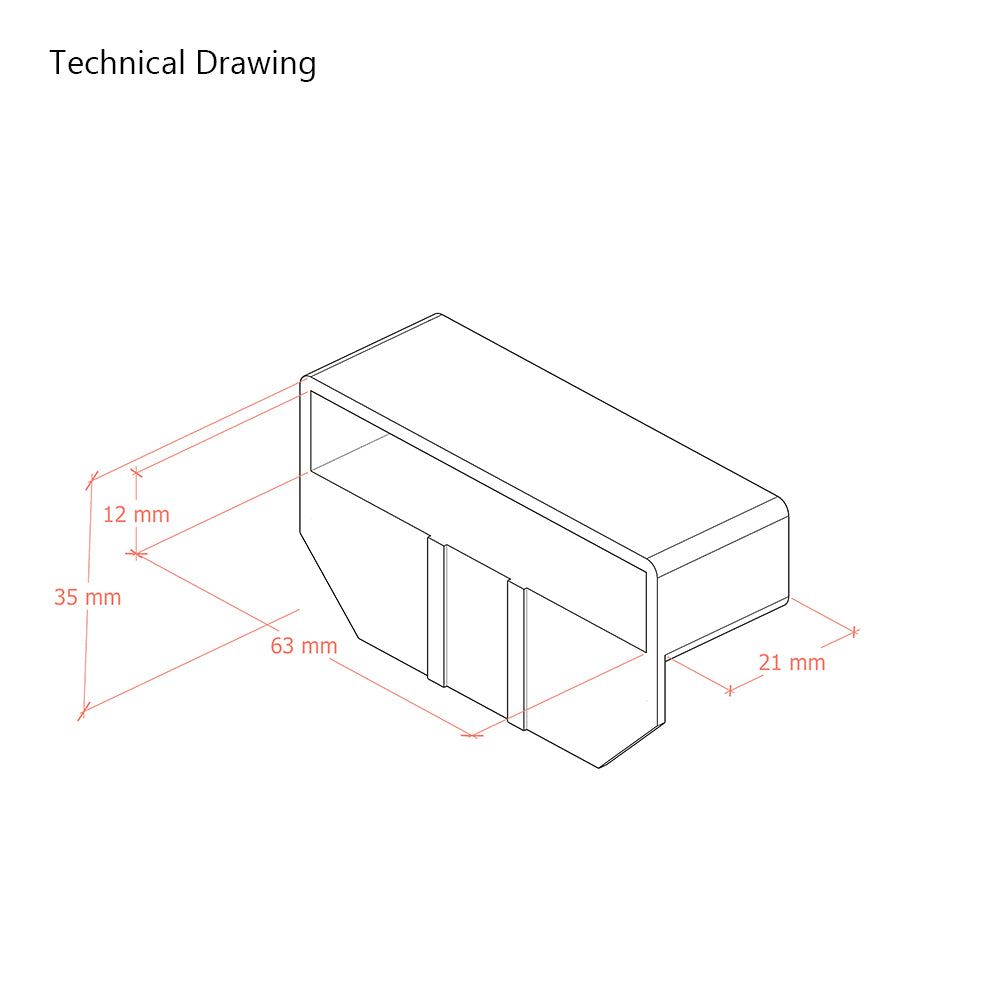 63mm x 12mm Sprung Bed Slat Holders with Lip