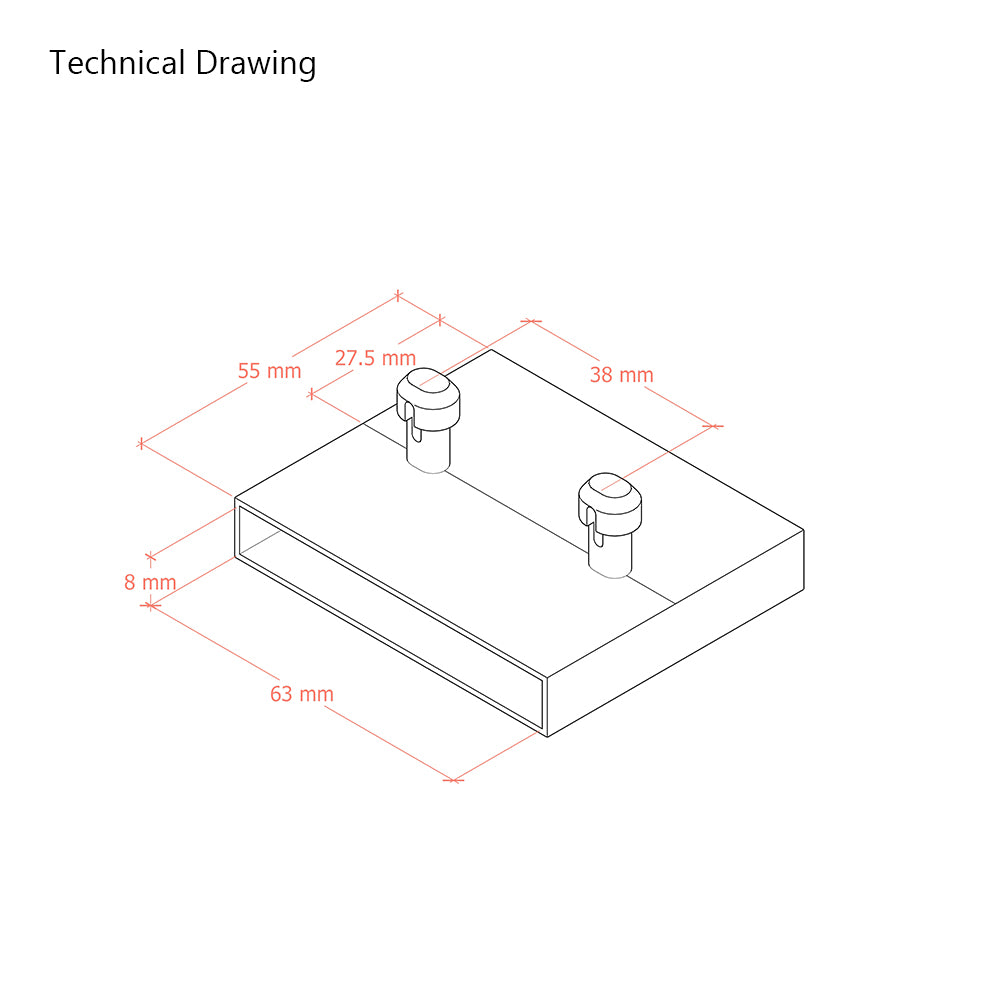 63mm x 8mm Double Row Sprung Bed Slat Kit with Side and Centre Holders for Metal Tubular Bed Bases