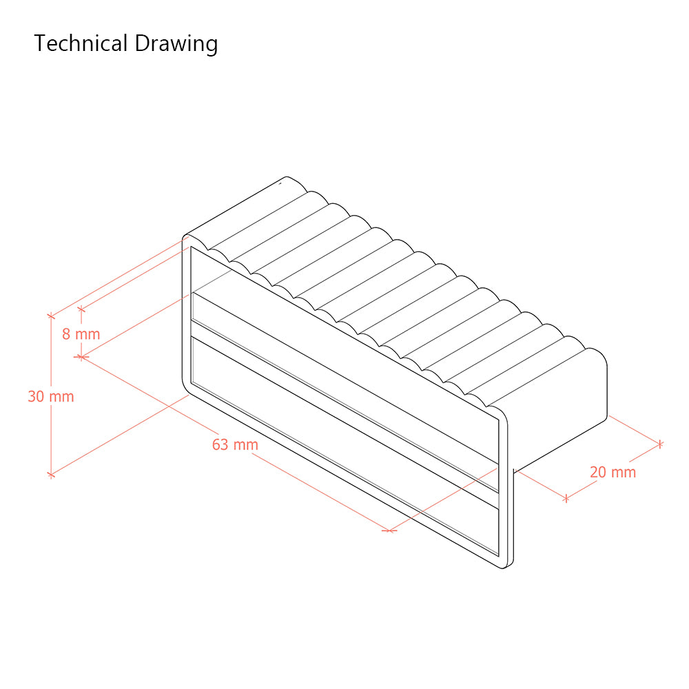 63mm x 8mm Single Row Sprung Bed Slat Kit with Standard Holders for Wooden Bed Frame