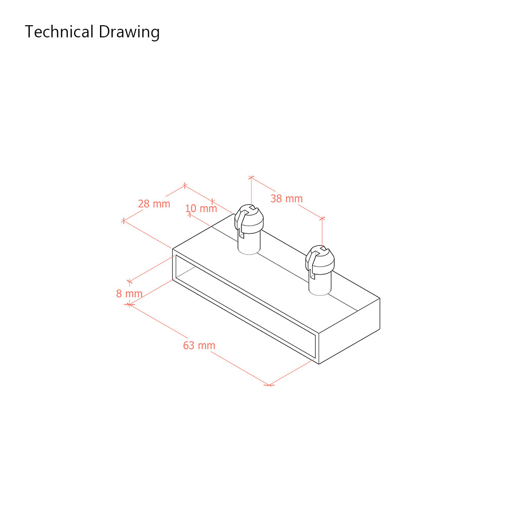 63mm x 8mm Single Row Sprung Bed Slat Kit with Side Holders for Metal Tubular Bed Bases