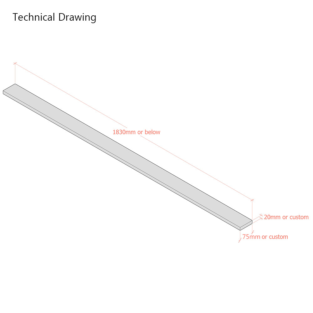 Solid Beech Bed Slats for Super King 6ft Bed Frames - Individual