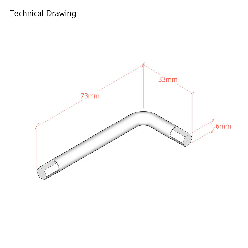 6mm/ SW6 Allen Key Hex Wrench