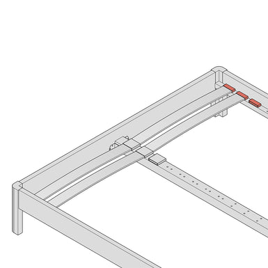 70mm x 8mm Sprung Bed Slat Side Holders |  Single Peg
