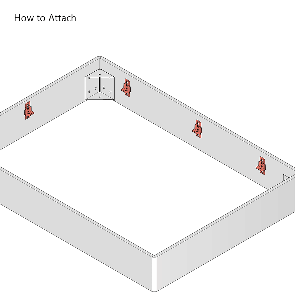 Adjustable Bed Support Brackets - Side Rails and Centre rail - 5 Positions