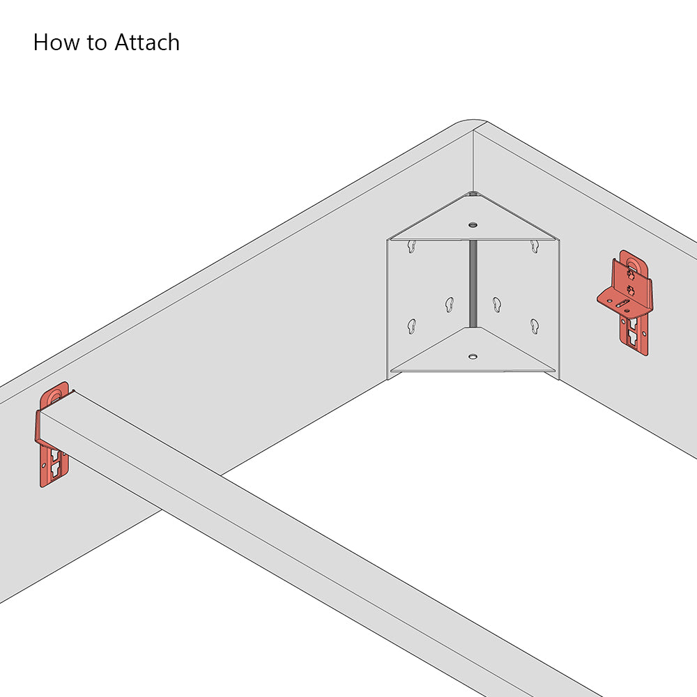 Adjustable Bed Support Brackets - Side Rails and Centre rail - 5 Positions