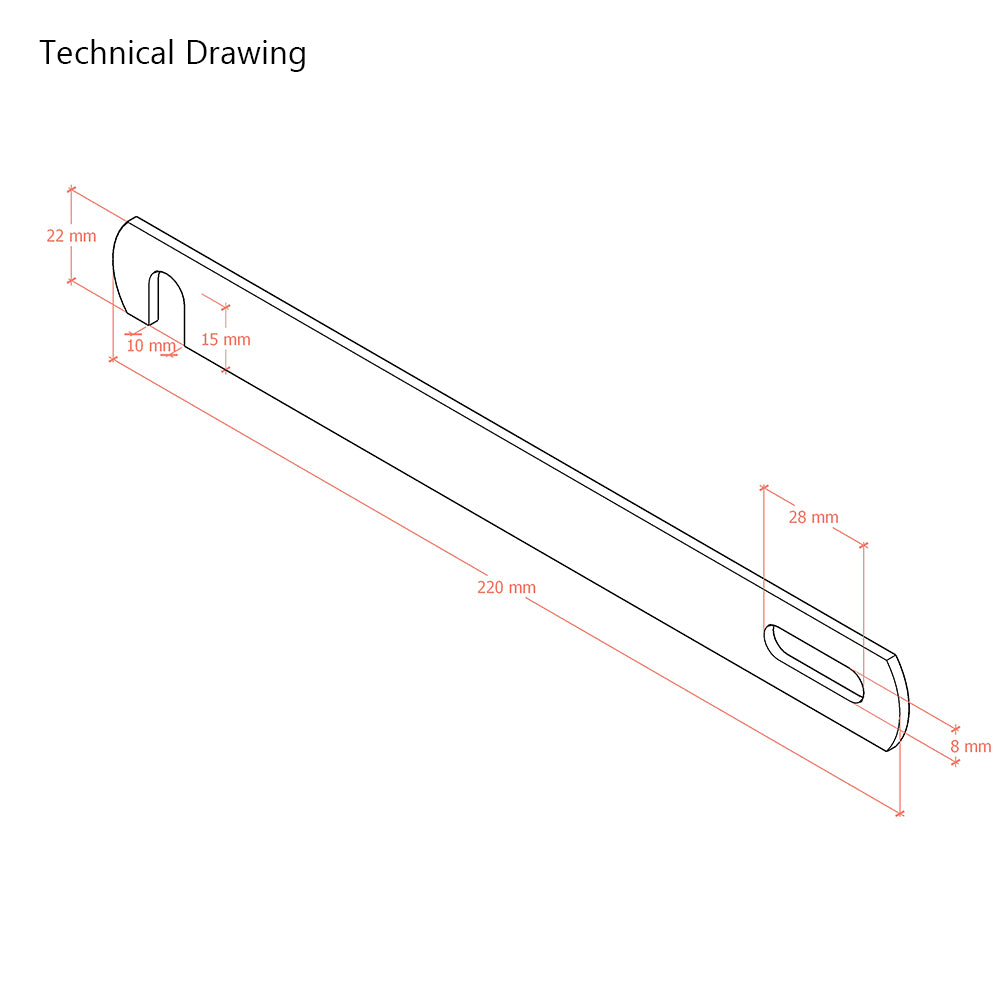 220mm Nickel Plated Divan Bed Linking Bars Kit