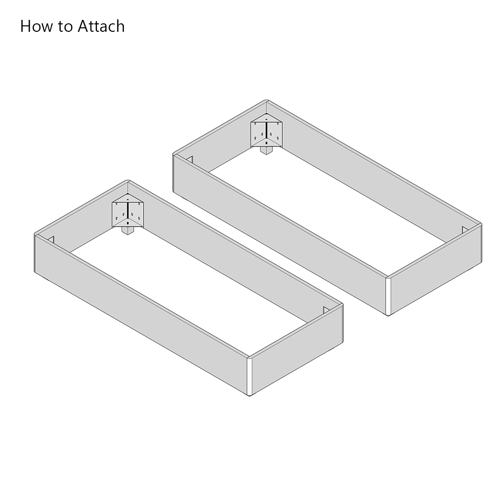 U Shaped Connecting Brackets for Divan Bed