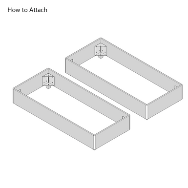 U Shaped Connecting Brackets for Divan Bed