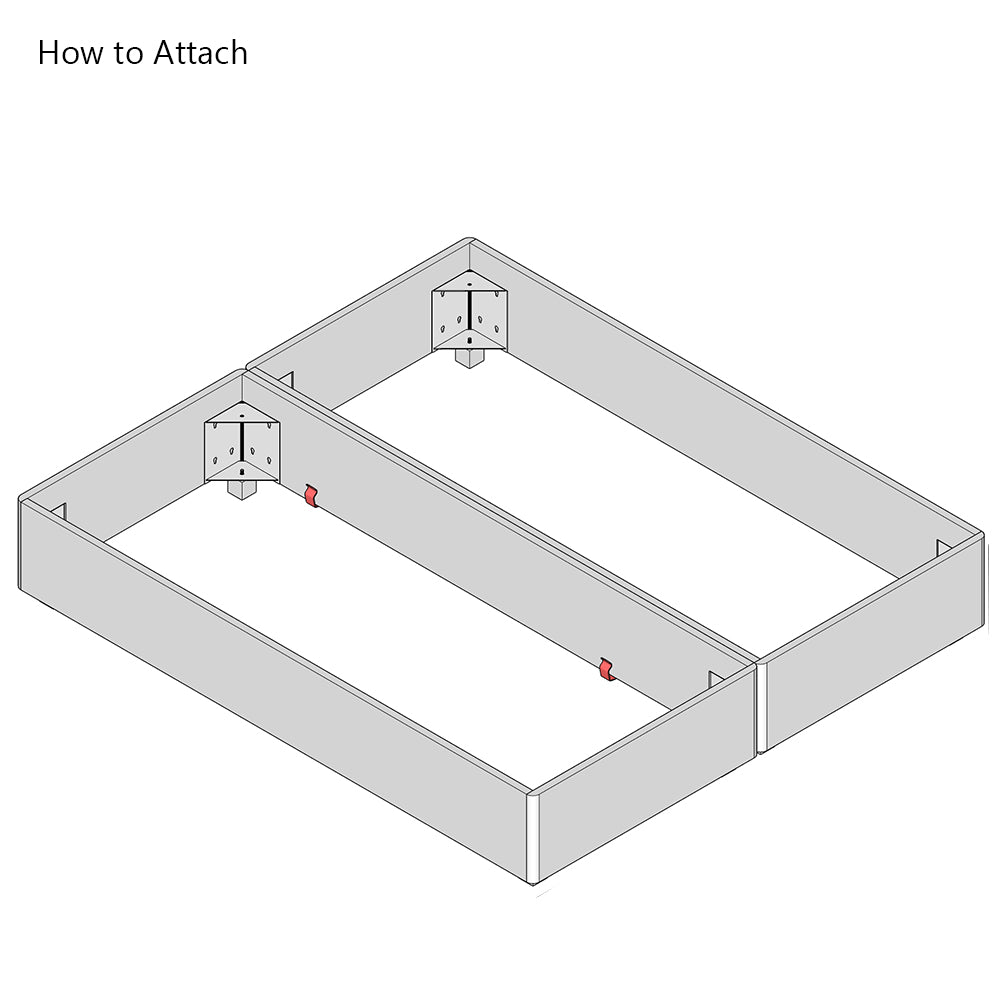 U Shaped Connecting Brackets for Divan Bed