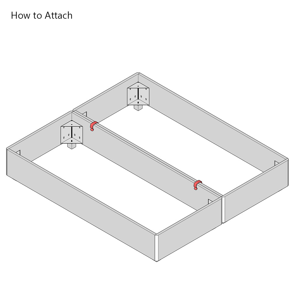 U Shaped Connecting Brackets for Divan Bed