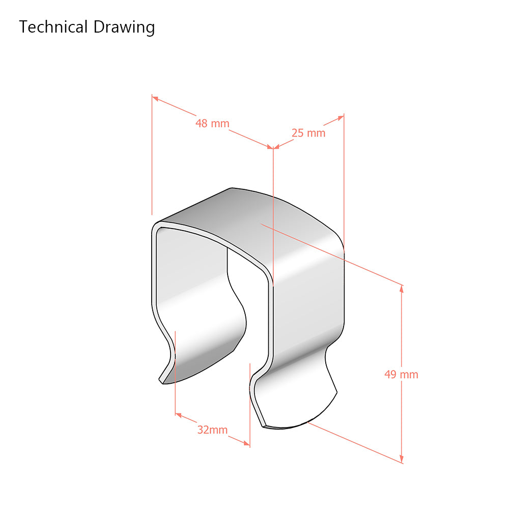 U Shaped Connecting Brackets for Divan Bed