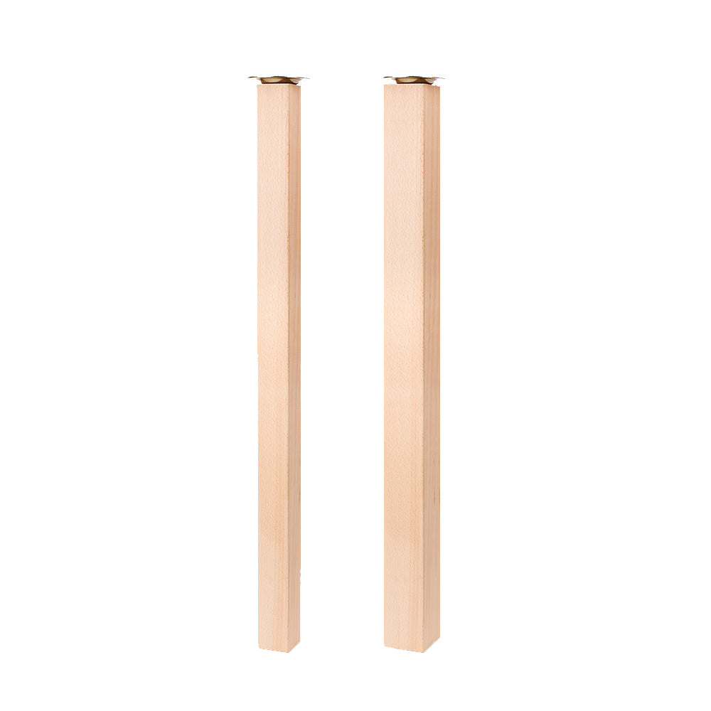 Square Solid European Beech Wooden Breakfast Bar Support Legs