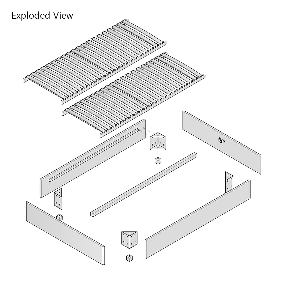 Bushey | Ready-to-Upholster Bed Frame | Space-Saving