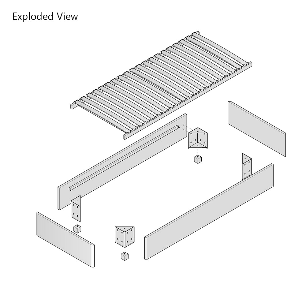 Bushey | Ready-to-Upholster Bed Frame | Space-Saving