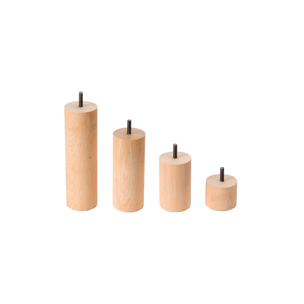 Custom Cylinder Solid Beech Furniture Feet Ø60mm