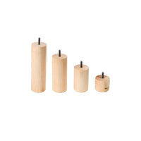 Custom Cylinder Solid Pine  Furniture Feet Ø60mm