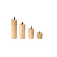 Custom Cylinder Solid Oak Furniture Feet Ø60mm