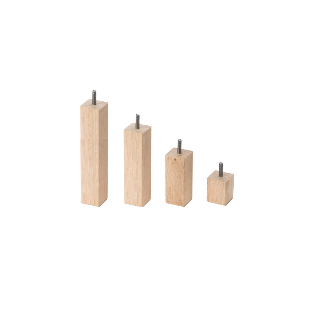 Custom Square Solid Oak Furniture Feet 40mm x 40mm