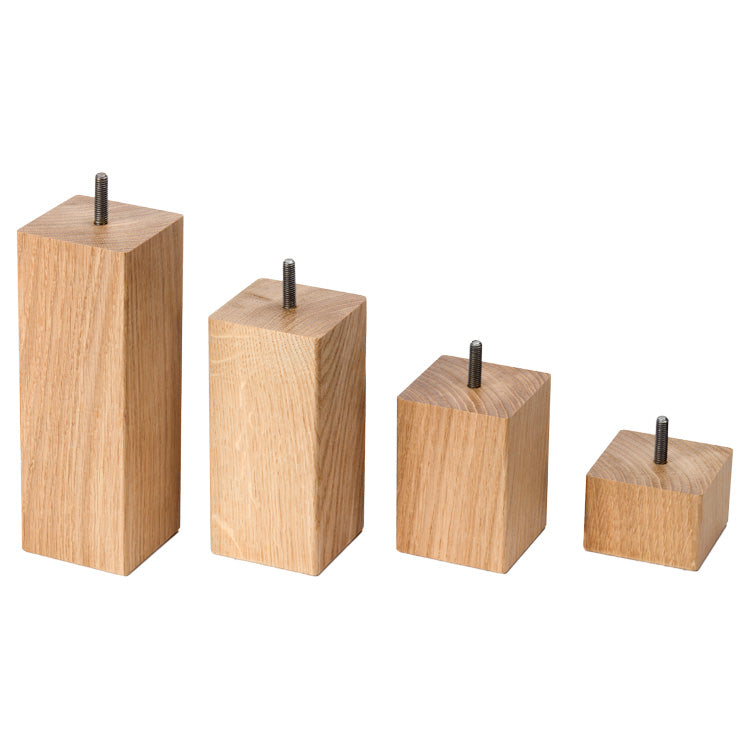 Custom Square Solid Oak Furniture Feet 85mm x 85mm
