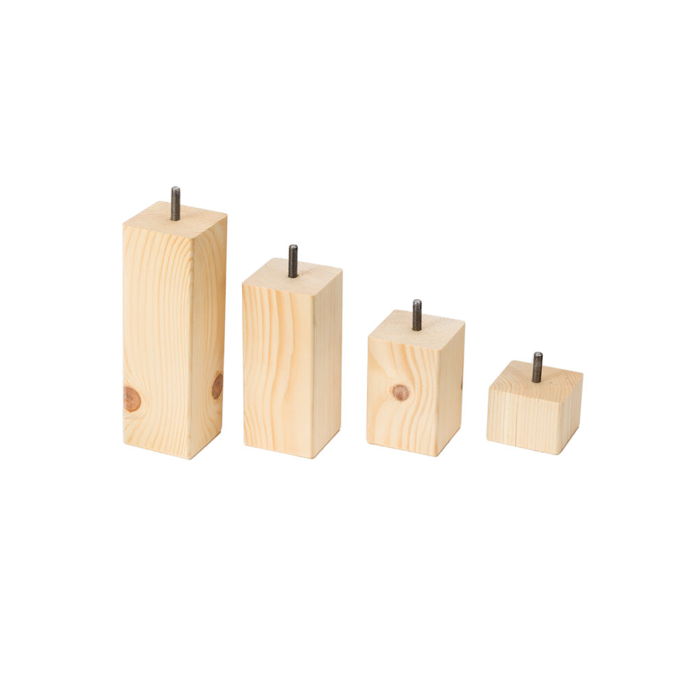 Custom Square Solid Pine Furniture Feet 56mm x 56mm