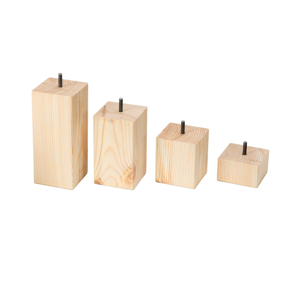 Custom Square Solid Pine Furniture Feet 85mm x 85mm