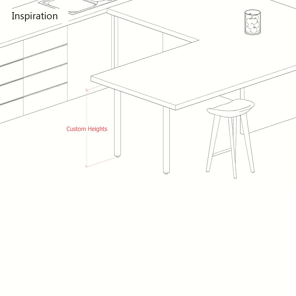 Cylinder Solid Pine Wooden Breakfast Bar Support Legs