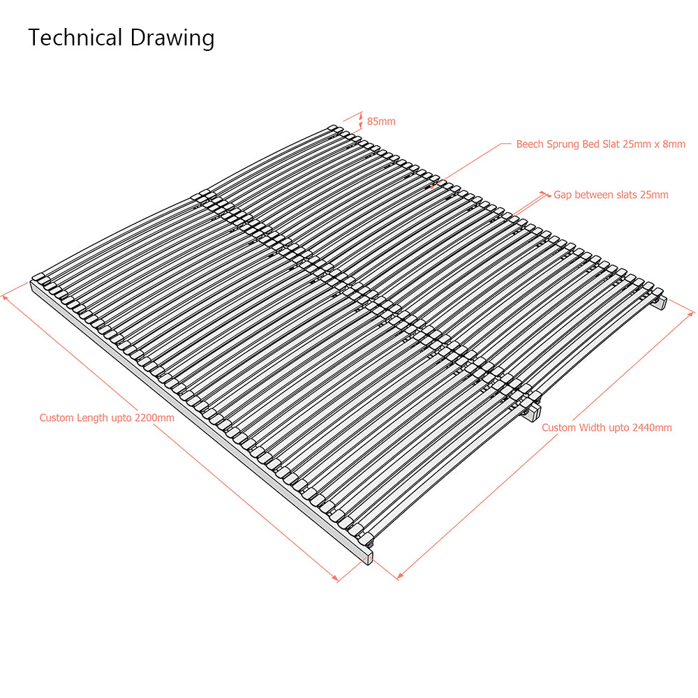 Elite Fourth-Generation - 3 Position Firmness Control - Drop-In Slatted Bed Base