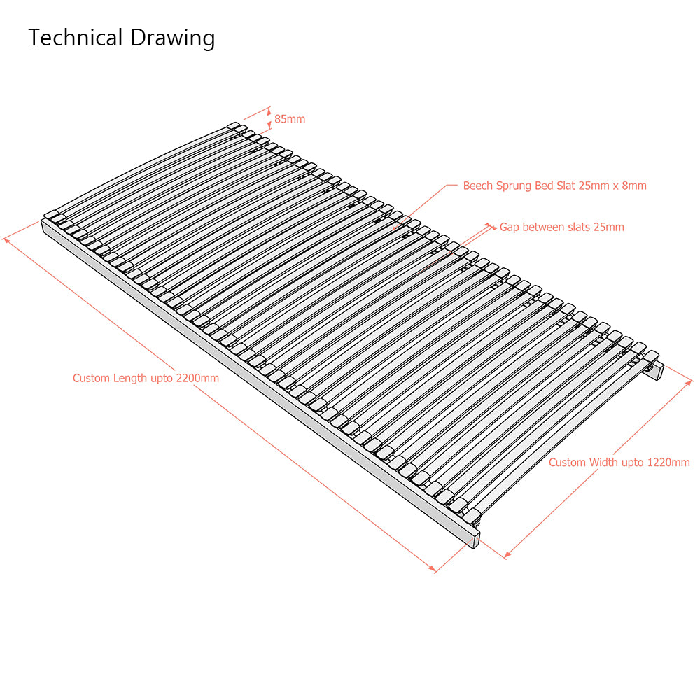 Elite Fourth-Generation - 3 Position Firmness Control - Drop-In Slatted Bed Base