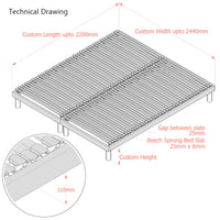 Elite Fourth-Generation | Floor-Standing Slatted Bed Base | Dual Row