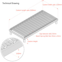 Elite Fourth-Generation | Floor-Standing Slatted Bed Base | Single Row