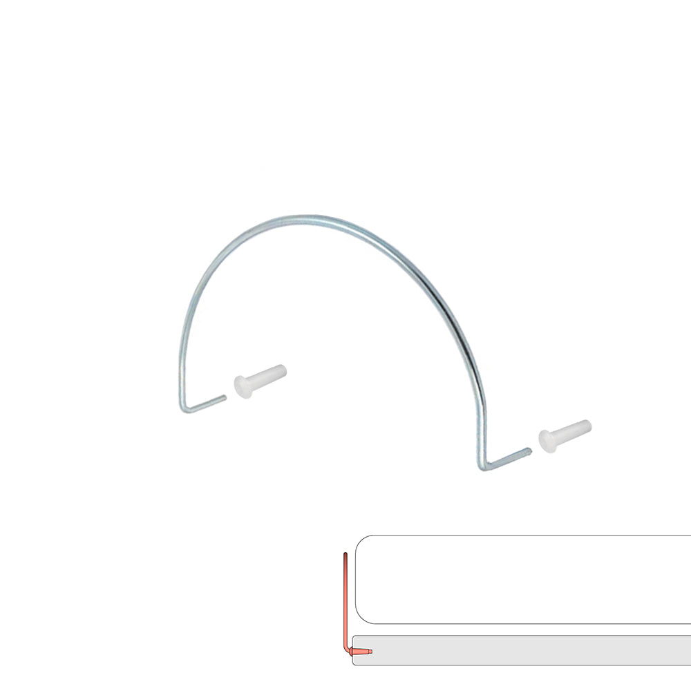 End Mounted Mattress Stoppers / Retainer Bar – Galvanized Finish (Pair)