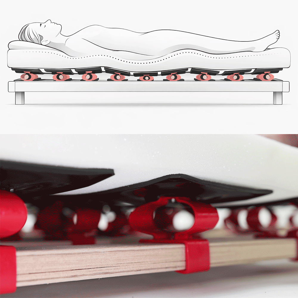 Ergonomic Bed Base with Adjustable Sleep Pods - Custom Pod System