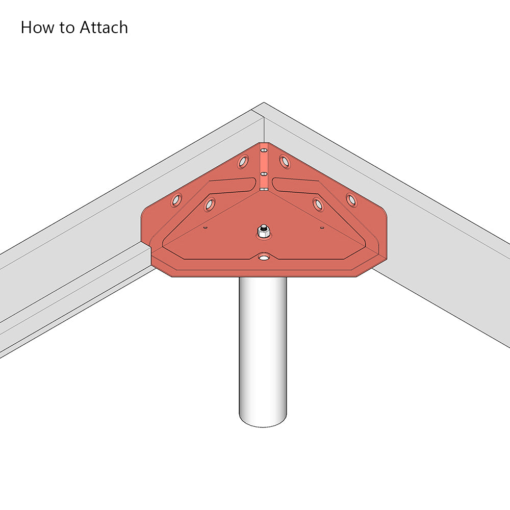 Extra Large Heavy Duty Bed Corner Bracket 80mm x 240mm with Leg Fixing Hole (Set of 4)