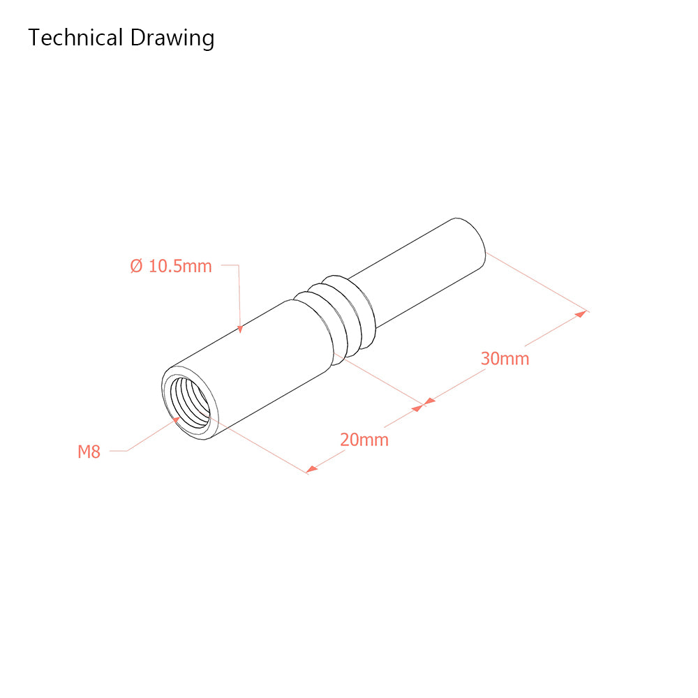 Female Dowel for Heavy Duty Connecting System