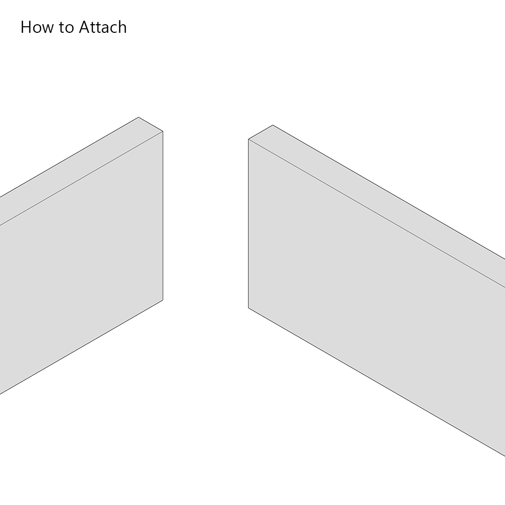 HB Bed Corner Brackets/ Fittings for 90 Degree Connection H:105mm