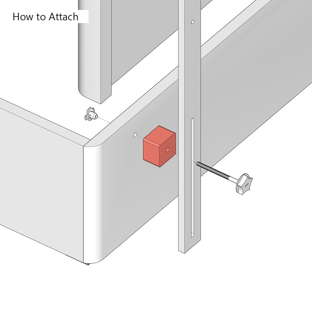 Headboard Spacer Blocks for Ottoman Bed Frames (Pair)